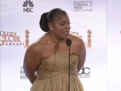 NEWS CAPSULE CHYRON: 67th Annual Golden Globe Awards - Press Room, Beverly Hills, CA, 1/17/10 Stock Footage