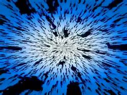 INFINITE HUMAN SHAPES GOING. ENDLESS BLUE SPACE (seamless loopable) Stock Footage