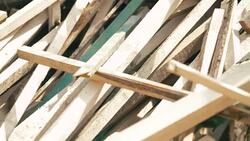 board in the stack wood industry Stock Footage