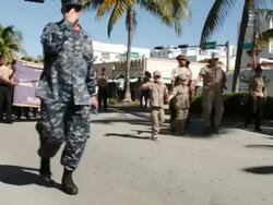 Veterans Day Parade Winds Through Miami Beach Stock Footage