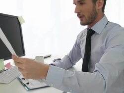 Businessman in the office Stock Footage