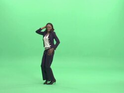WS, Businesswoman dancing in studio Stock Footage