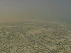 WS AERIAL ZI View of city / Qatar Stock Footage