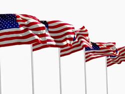 US Flags. HD Progressive Frames Stock Footage