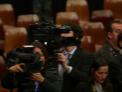 B-ROLL - Pope Francis Holds An Audience With Journalists And The Media at Hall Paul VI on March 16, 2013 in Vatican City, Vatican. (Footage by Giulio Origlia/Getty Images) Stock Footage