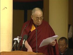 Dalai Lama arrival as protesters march against Chinese rule of Tibet News Clip