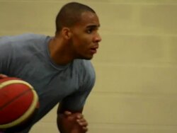 Robert Dribbles Basketball Stock Footage