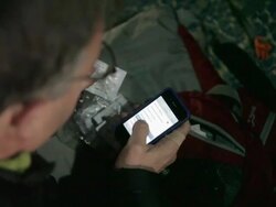 Elderly man receives medical care Stock Footage