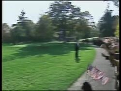 Bush arrives back at White House News Clip