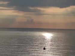 Aci Castello, view of fish boat in the mediterannean sea Stock Footage