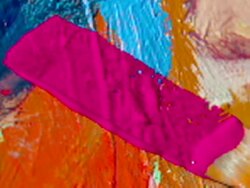 Paintbrush with oil paint on classical canvas Stock Footage