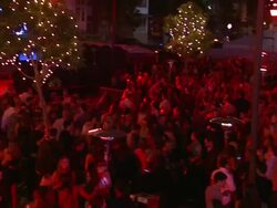 ATMOSPHERE - Signage at Playboy And Universal Pictures' Kick-Ass 2 Event At Comic-Con - Sponsored By AXE Black Chill on 7/20/2013 in San Diego, CA. (Footage by WireImage Video/Getty Images Entertainment Video) Stock Footage