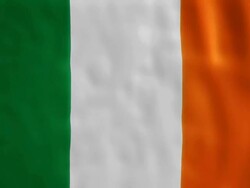 Irish Flag as a loopable blowing background Stock Footage