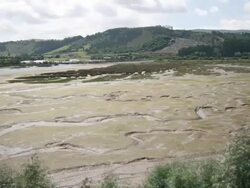 Low and high tide time lapse video Stock Footage