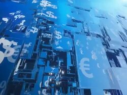 Reflective boxes background Stock Footage