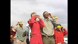 People watching an eclipse in Kruger National Park News Clip