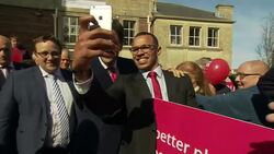 Ed Miliband departs Barry in battlebus News Clip
