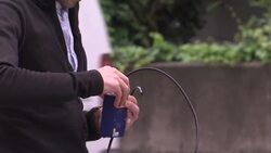 Wearable cape turns red in polluted areas News Clip