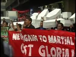 Human Rights demo against recent massacre News Clip