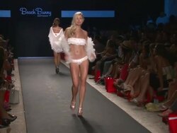 Models walk the runway during the Beach Bunny swimwear 2012 show Stock Footage