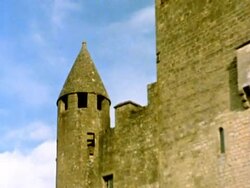Pan Across an English Castle SD Stock Footage