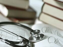 HD: Stethoscope Lying On Medical Books Stock Footage