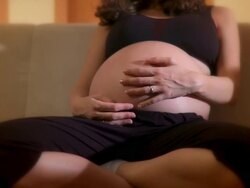 HD DOLLY: Pregnant And Alone Stock Footage