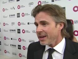 INTERVIEW - Sam Trammell - Elton John AIDS Foundation Presents 22nd Annual Academy Awards Viewing Party Sponsored By Chopard, Neuro Drinks And Wells Fargo Stock Footage