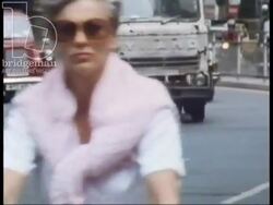 Cycling for London, 1983, part 1 - montage of cyclists and street interviews with general public explaining the benefits of cycling. Stock Footage