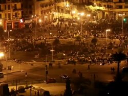 Tahir Square with Tanks on the Streets News Clip