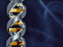 DNA in Silver and Gold Stock Footage