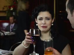 Young Couple At Restaurant Stock Footage