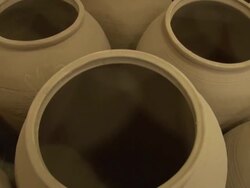 View of desiccate ceramics Stock Footage
