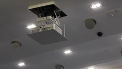 Lift Projector keep on ceiling.part1 Stock Footage