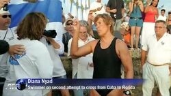 US swimmer braves sharks on Cuba crossing News Clip