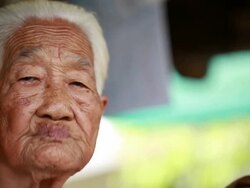 Senior Asian woman Stock Footage