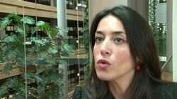 CLEAN: Euro MP attends debate with 18-month old daughter News Clip