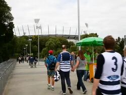 AFL Rd 1 - Hawthorn v Geelong Stock Footage