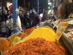 Istanbul Spice Market Stock Footage