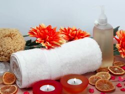 HD Spa Composition with Candles Tracking Shot (4:2:2) Stock Footage