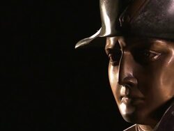 A bust of Napoleon Bonaparte slowly rotates. Stock Footage