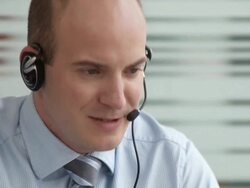 HD DOLLY: Customer service Stock Footage