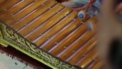Ancient thai style xylophone Stock Footage