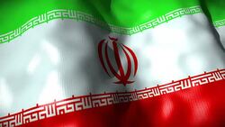 Iran Flag waving, looping Stock Footage