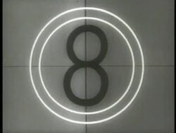 Professional Film Countdown Leader (1950s /1960s era) Stock Footage