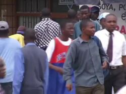 People Walking Through Market In Blantyre News Clip