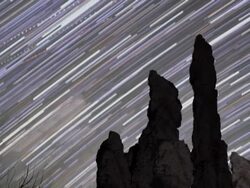 Star Trails at Mono Lake Stock Footage