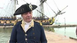 CLEAN : Replica of General Lafayettes Hermione feted in Yorktown News Clip