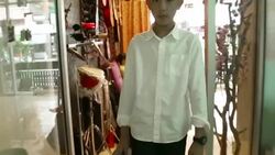 Student walking to study violin musics Stock Footage