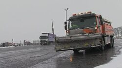 Snow Gritter Clears Roads News Clip